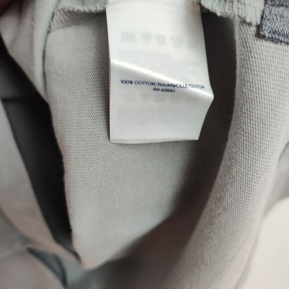 Land's End Tunic women's L Light Gray Button-Up Back Long Sleeves Round Neck - Picture 8 of 9